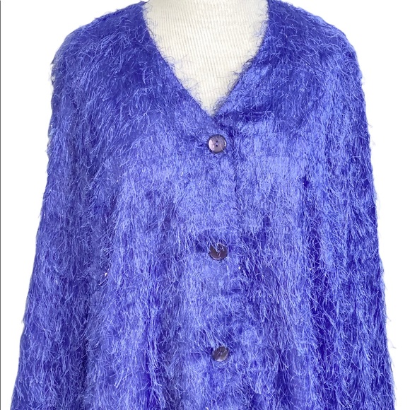 Giorgio Fiorlini Purple Eyelash Jacket 16 - Picture 4 of 6